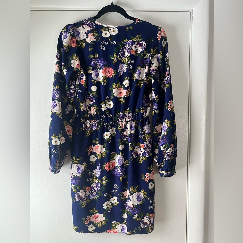 Lulu’s Honey Punch That’s A Wrap Floral Faux Wrap Dress Cottagecore Date Night - Picture 13 of 14